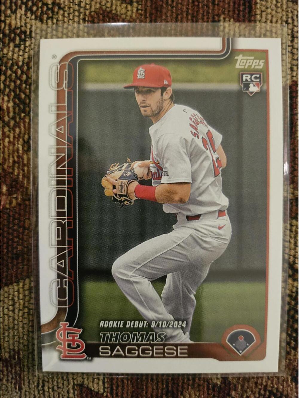 2025 Topps Update - Thomas Saggese - RC  #US21 - Cardinals - RAW Mint - Picture 1 of 2